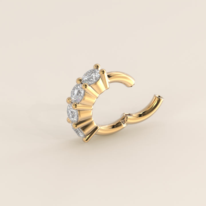Infinite Click Ring Lab Grown Diamond Piercing