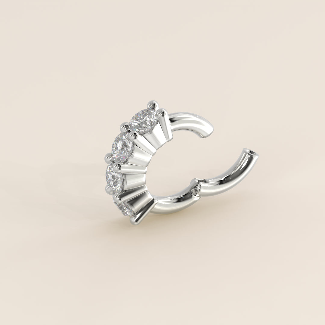 Infinite Click Ring Lab Grown Diamond Piercing