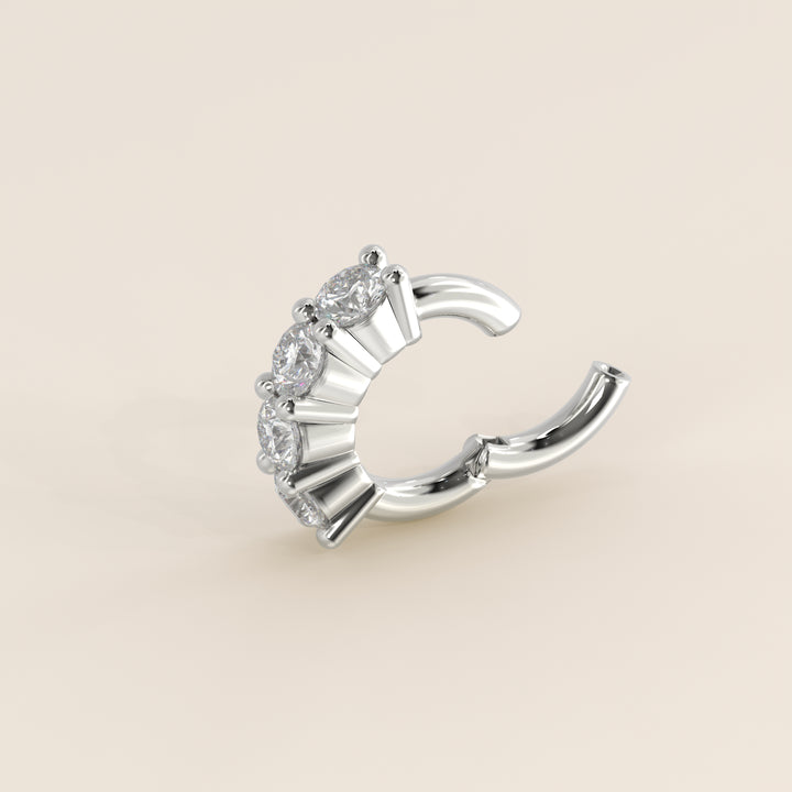 Infinite Click Ring Lab Grown Diamond Piercing