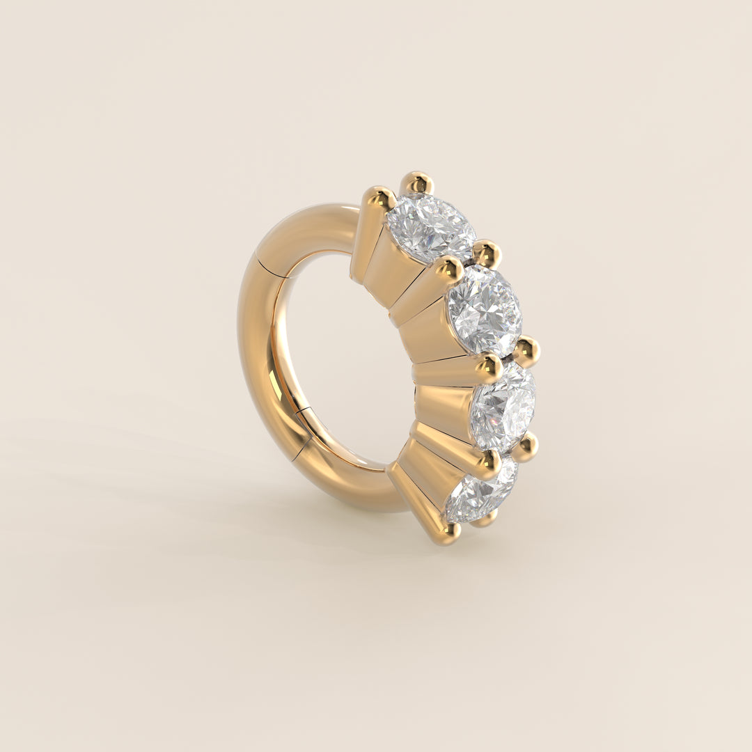 Infinite Click Ring Lab Grown Diamond Piercing