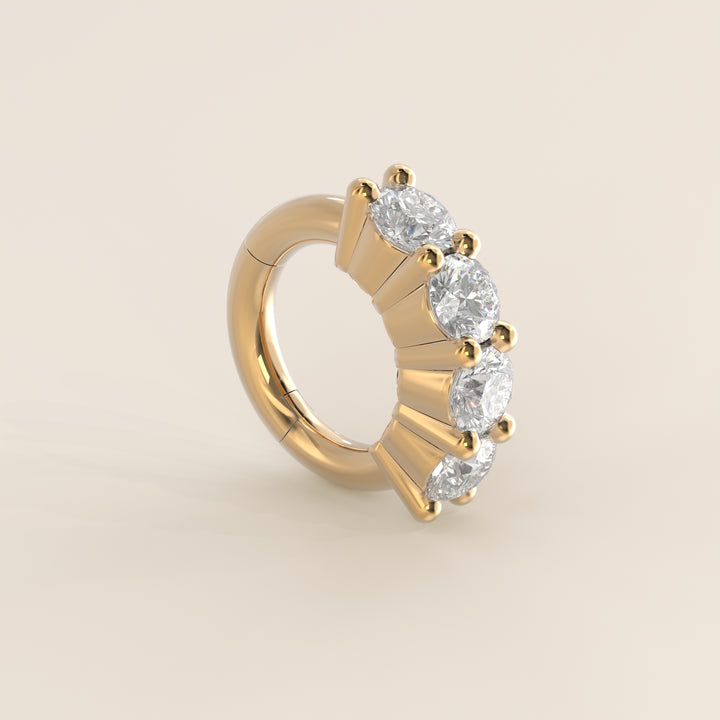 Infinite Click Ring Lab Grown Diamond Piercing