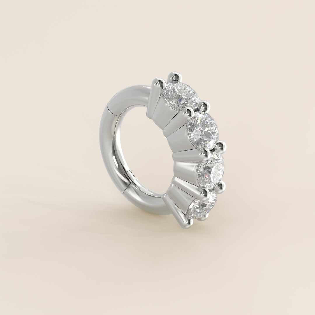 Infinite Click Ring Lab Grown Diamond Piercing