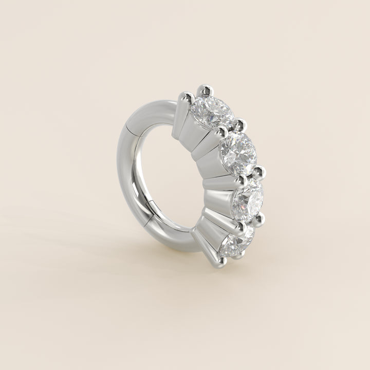 Infinite Click Ring Lab Grown Diamond Piercing