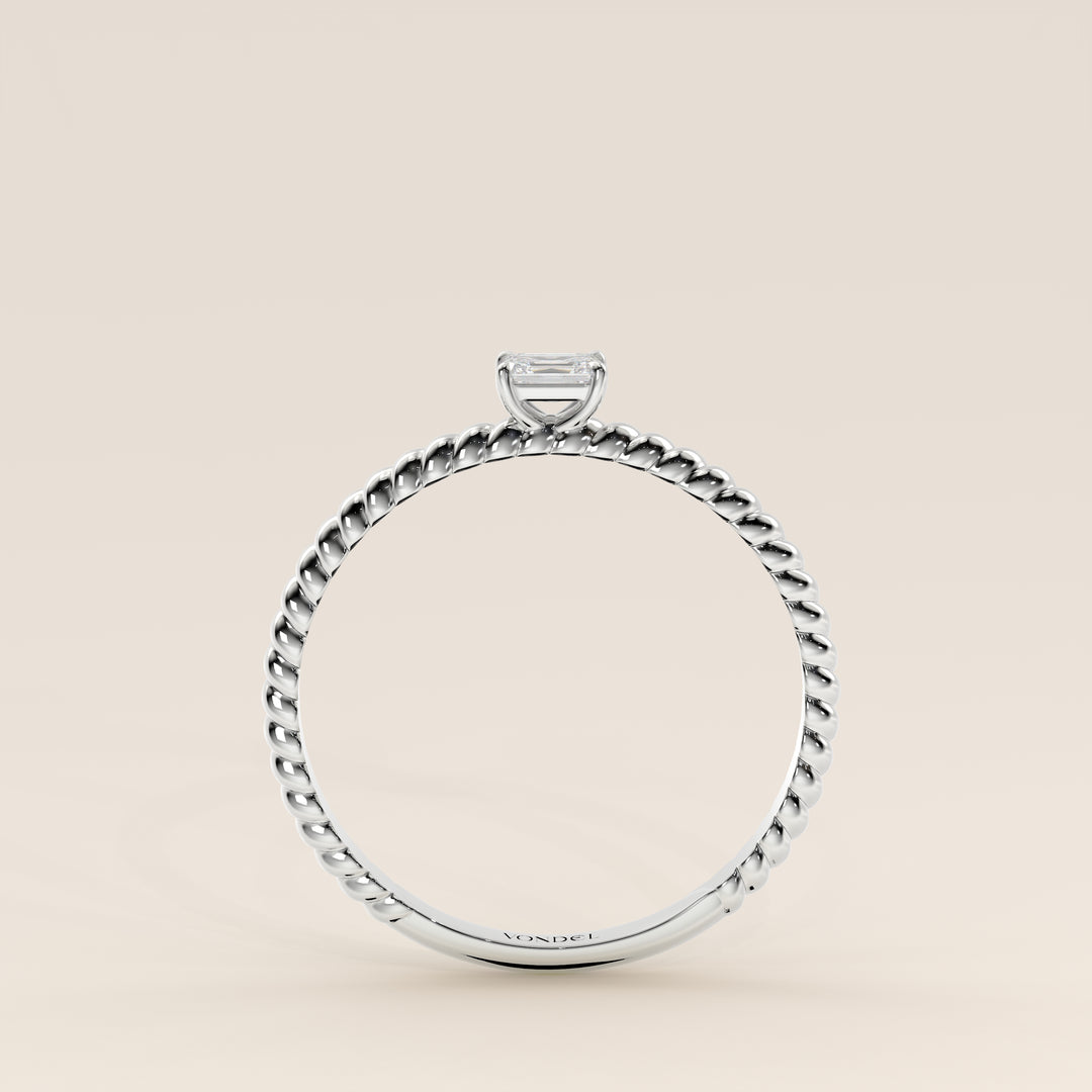 Bowie - Emerald Lab Grown Diamond Ring with Twisted Band