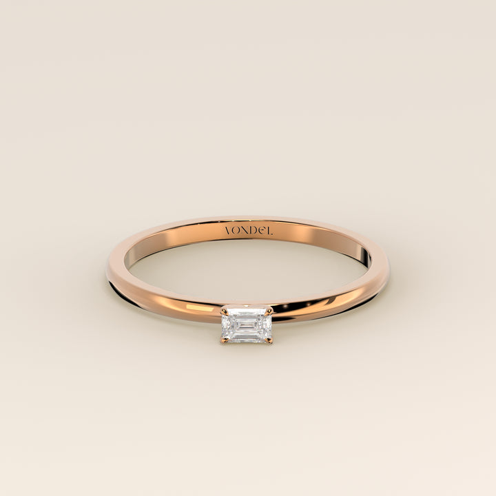 Maddie - Emerald Lab Grown Diamond Ring
