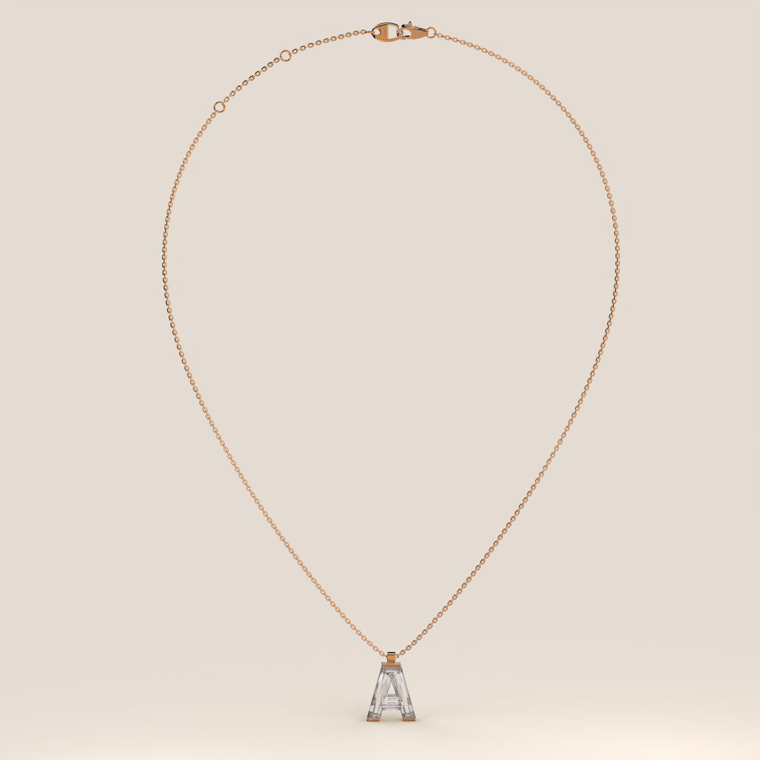Joy - Lab Grown Diamond Initial Pendant Necklace