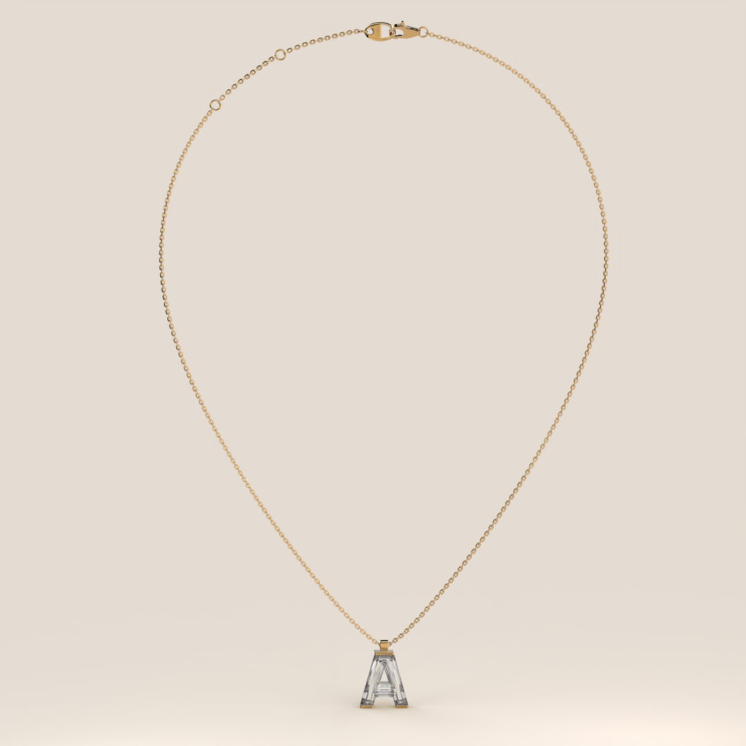 Joy - Lab Grown Diamond Initial Pendant Necklace