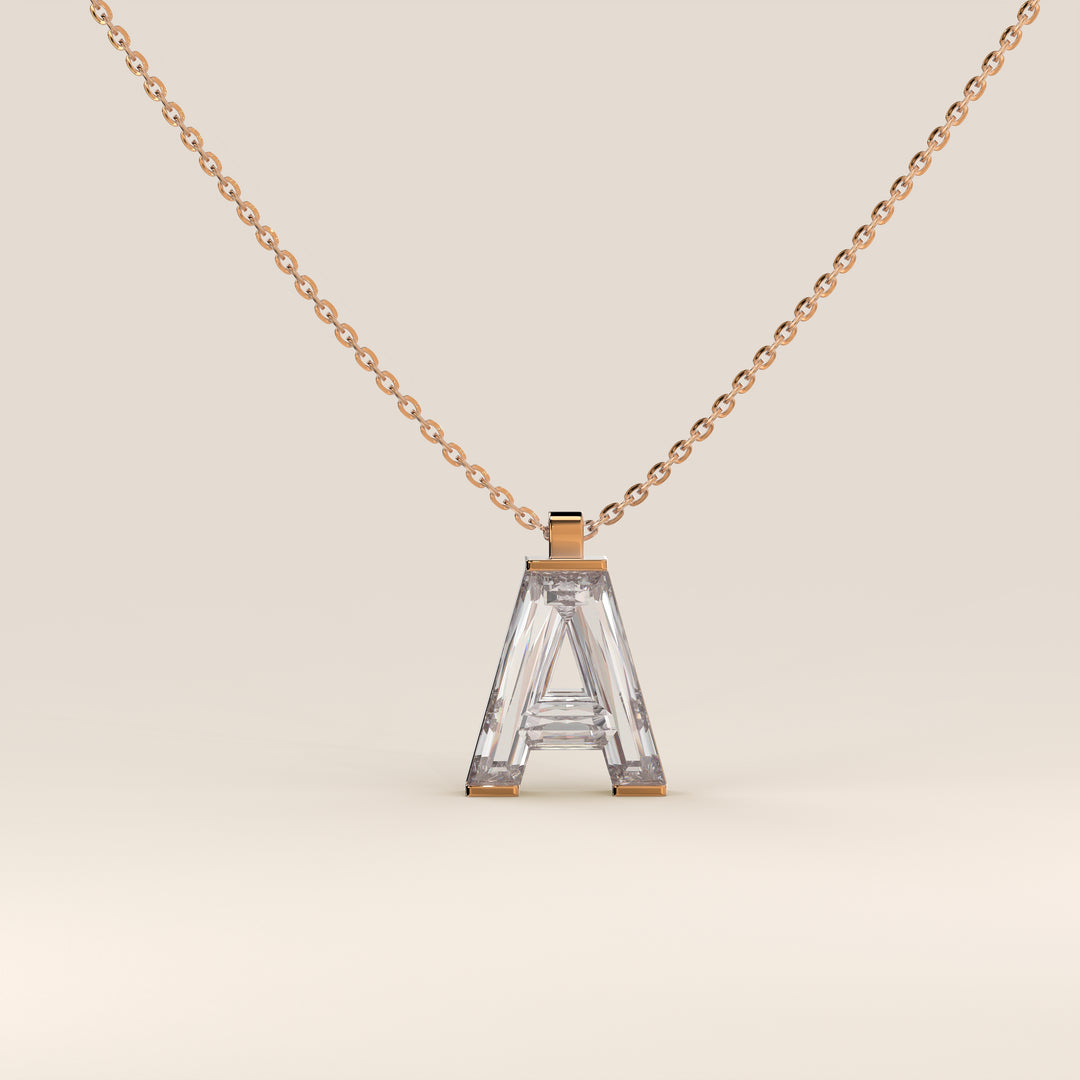 Joy - Lab Grown Diamond Initial Pendant Necklace