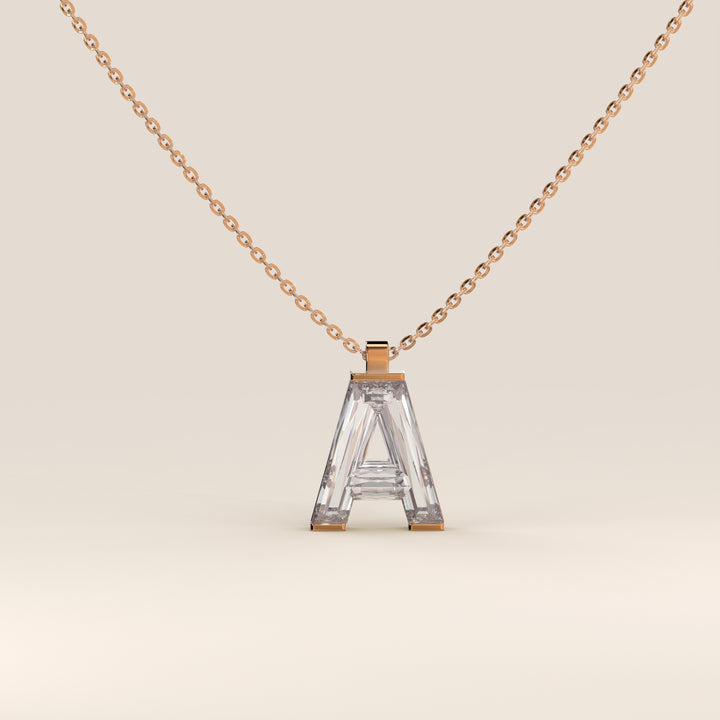 Joy - Lab Grown Diamond Initial Pendant Necklace