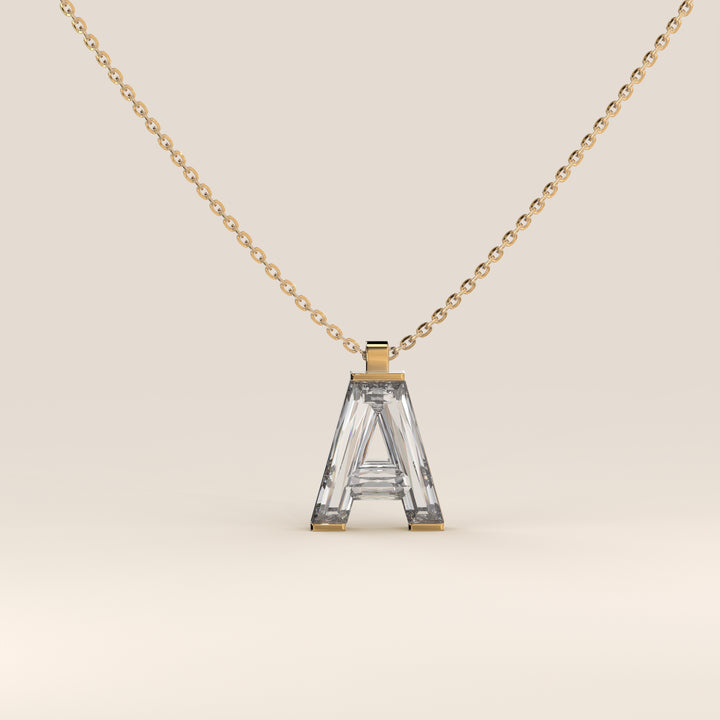 Joy - Lab Grown Diamond Initial Pendant Necklace
