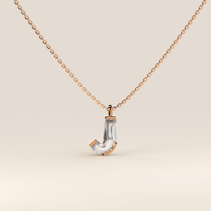 Joy - Lab Grown Diamond Initial Pendant Necklace