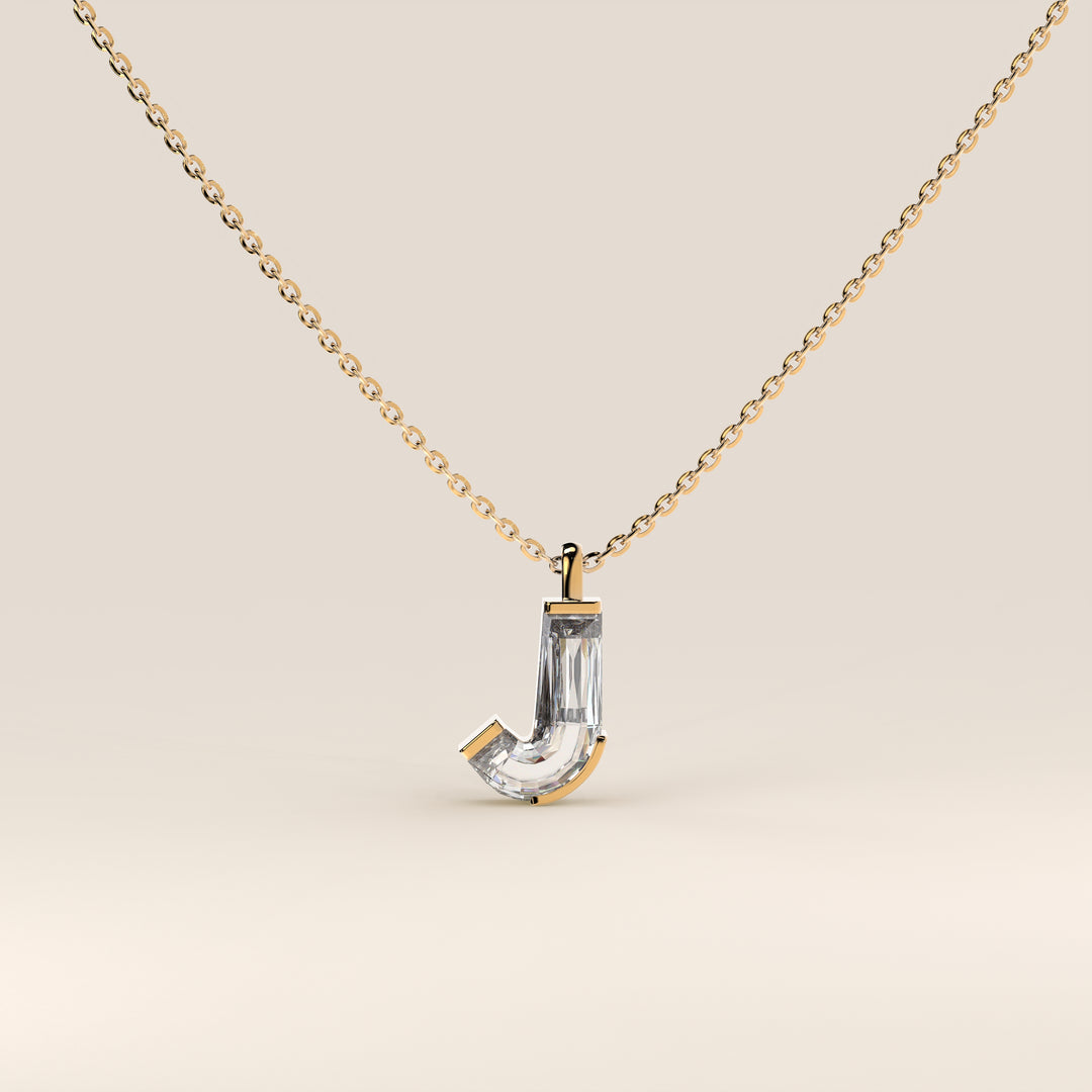 Joy - Lab Grown Diamond Initial Pendant Necklace