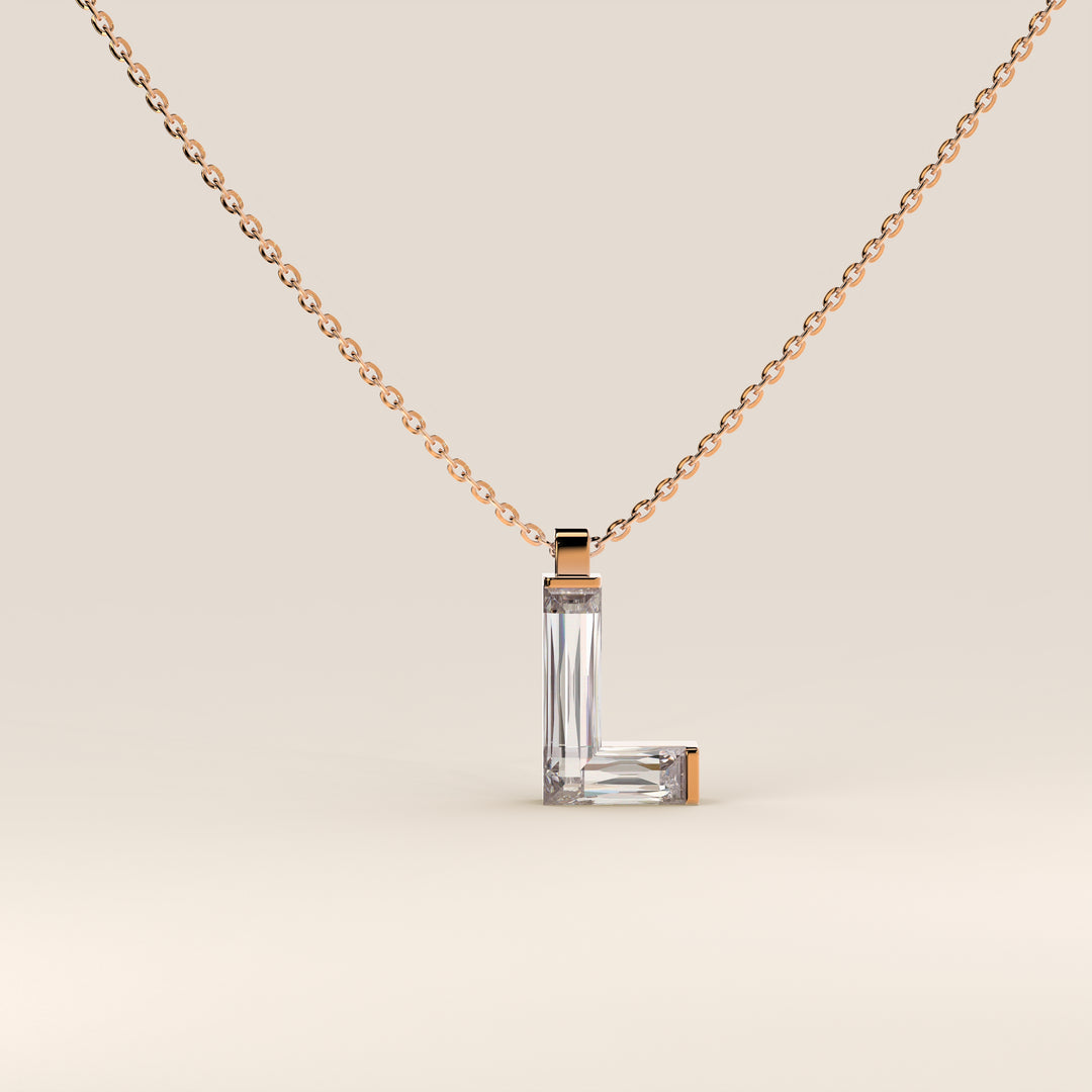 Joy - Lab Grown Diamond Initial Pendant Necklace