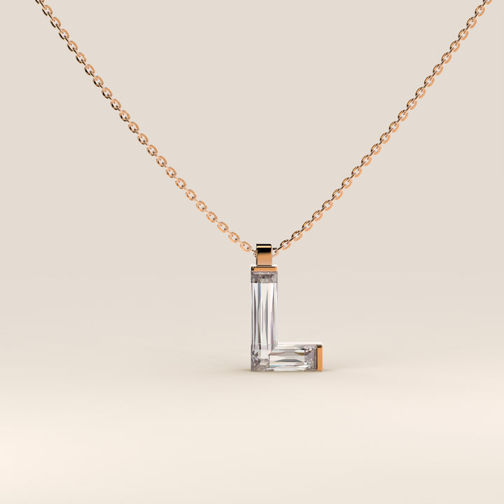 Joy - Lab Grown Diamond Initial Pendant Necklace