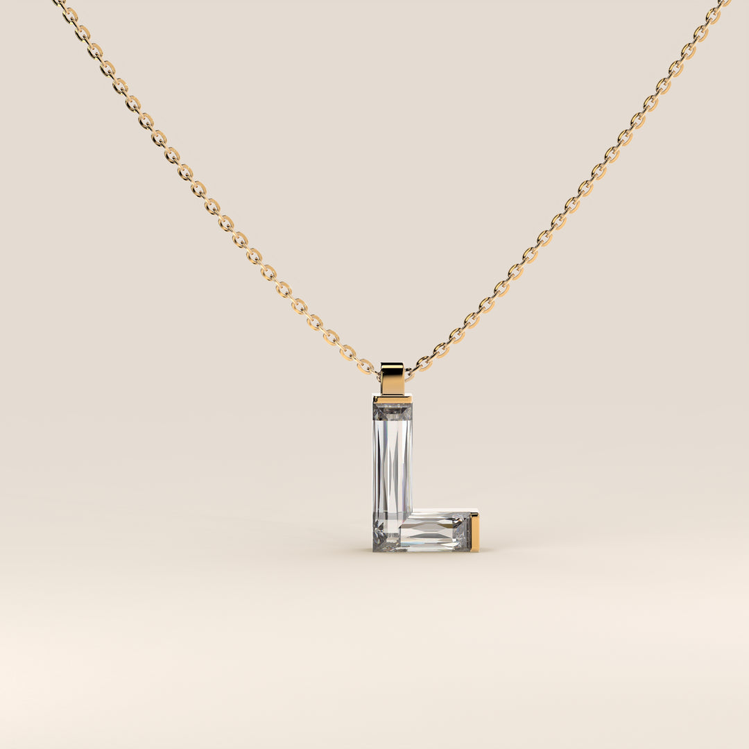 Joy - Lab Grown Diamond Initial Pendant Necklace