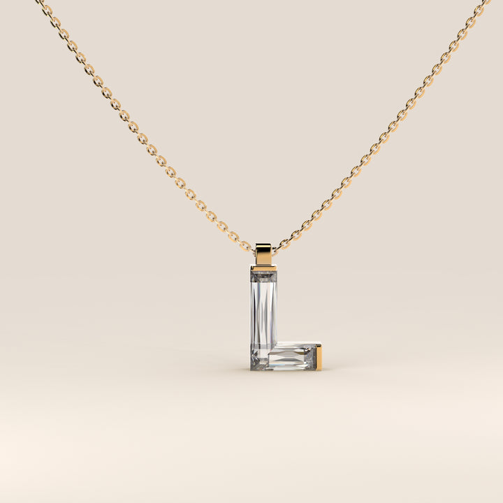 Joy - Lab Grown Diamond Initial Pendant Necklace