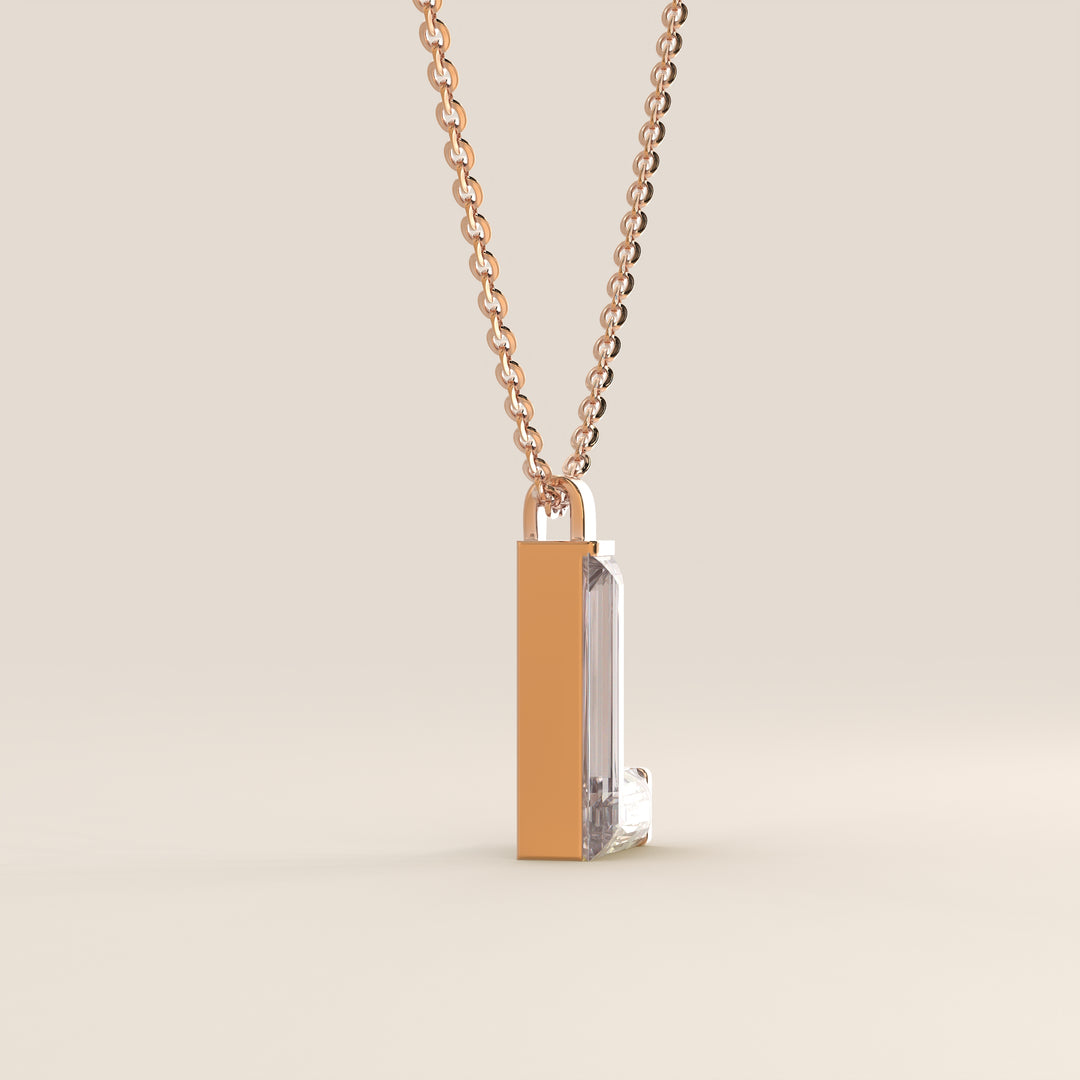 Joy - Lab Grown Diamond Initial Pendant Necklace