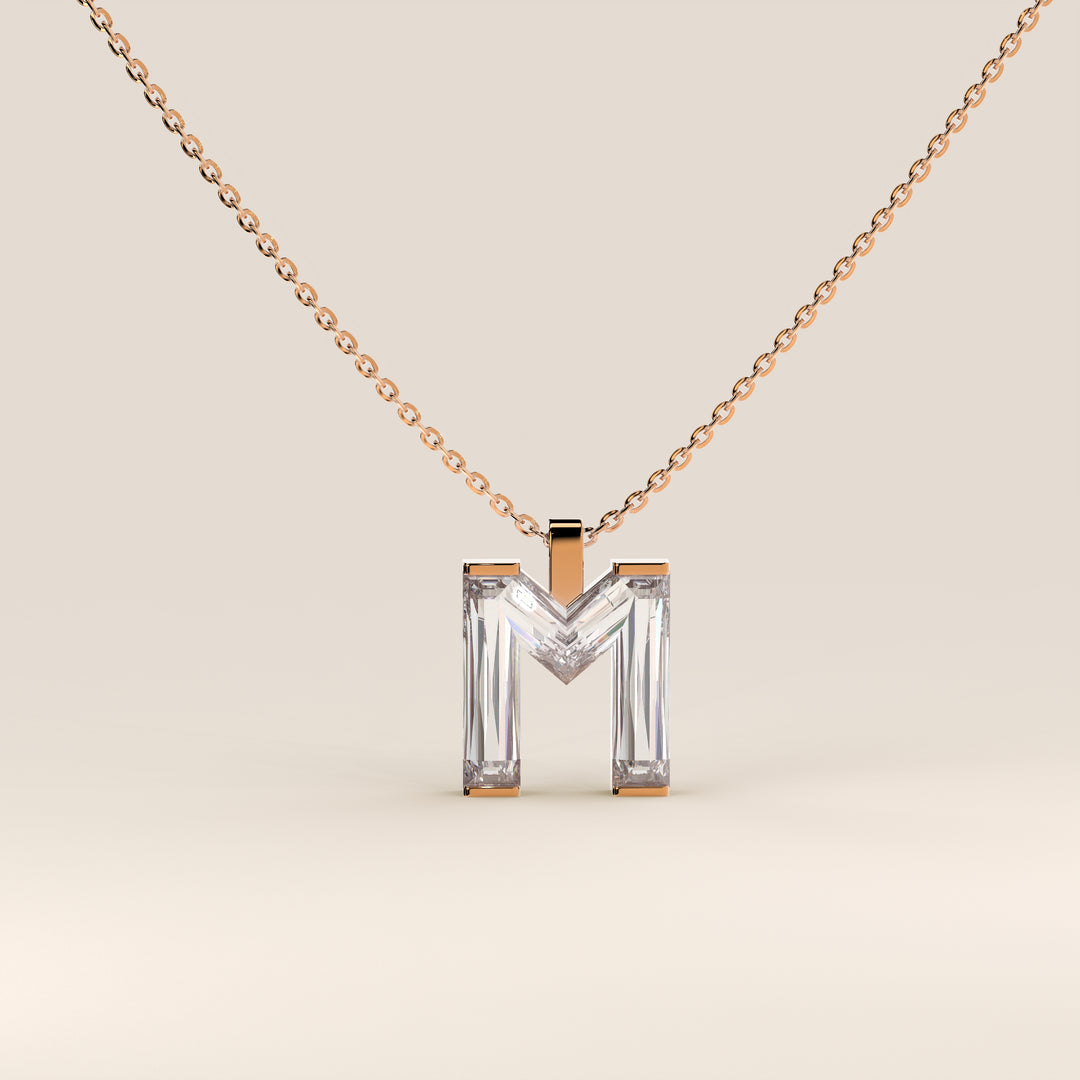 Joy - Lab Grown Diamond Initial Pendant Necklace