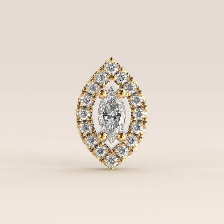 Aura Marquise Lab Grown Diamond Halo Piercing