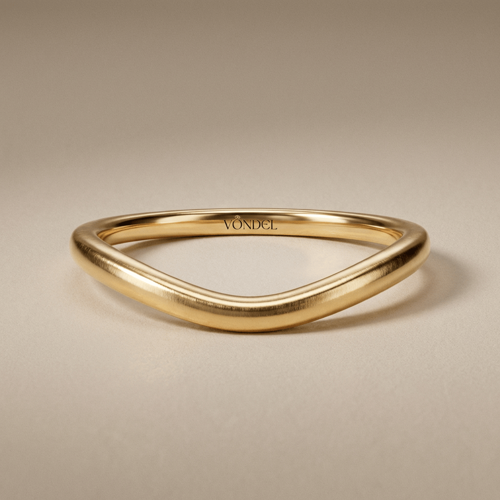 Anillo apilable delgado y curvado
