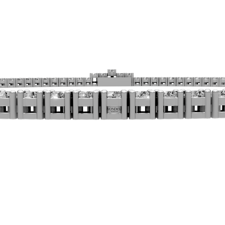 Diamanten Tennis Collier 42 cm - 18K Goud - 14 ct Lab Diamant