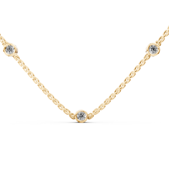 Diamant Station Collier - 18K Goud