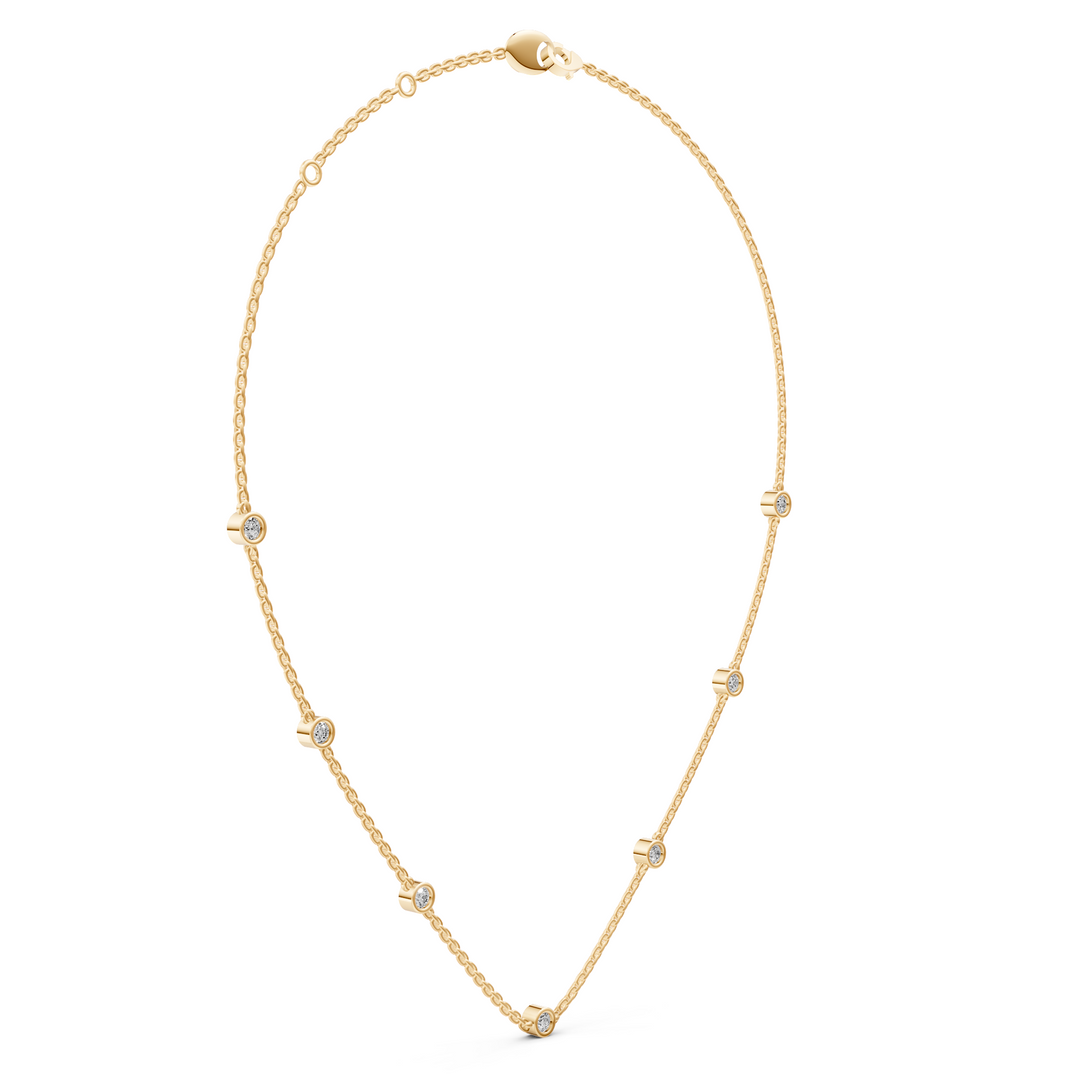 Diamant Station Collier - 18K Goud