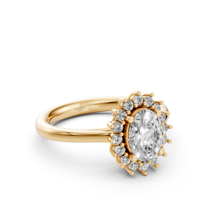 Oval Flower Ring - 1,10 ct