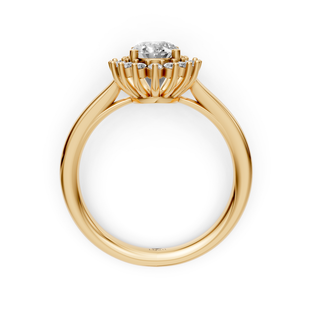Oval Flower Ring - 1,10 ct