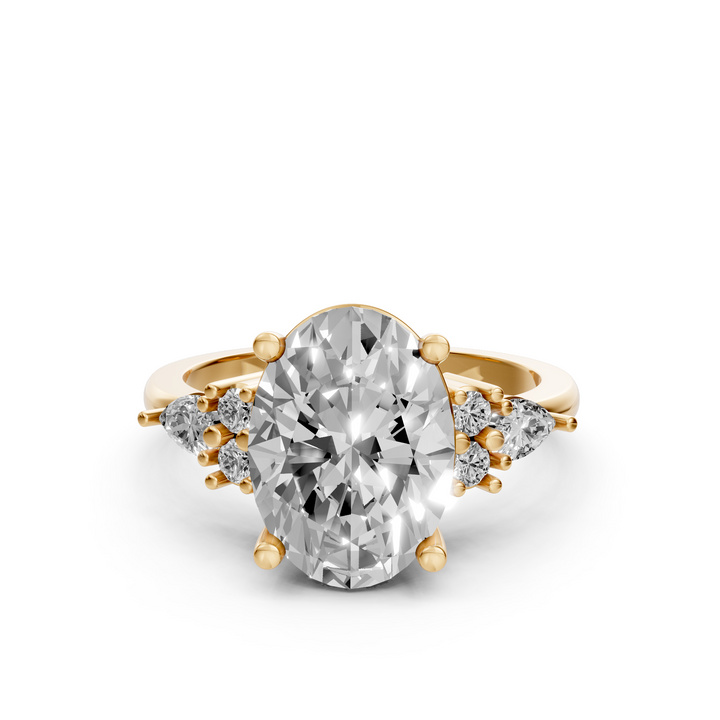 Oval Cluster Diamant Ring