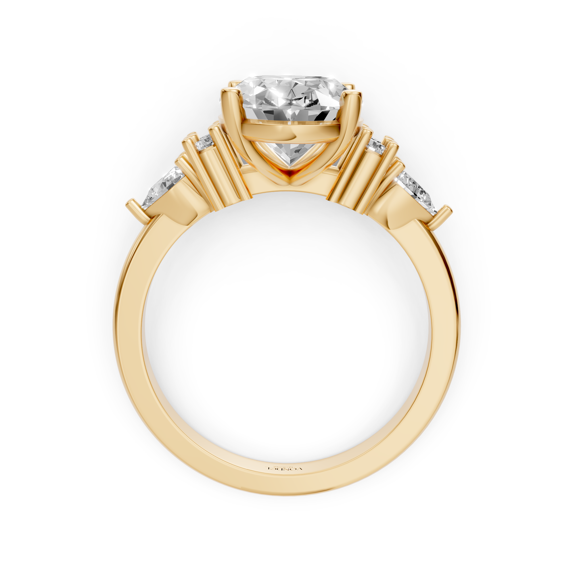 Pauline - In Stock - Oval Cluster Lab Grown Diamond Ring - 18K Gold - 2,82 ct