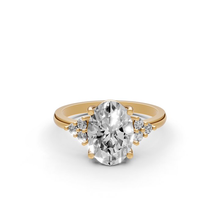 Oval Trilogy Cluster Ring - 2.17 ct