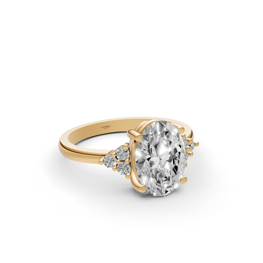 Oval Trilogy Cluster Ring - 2.17 ct