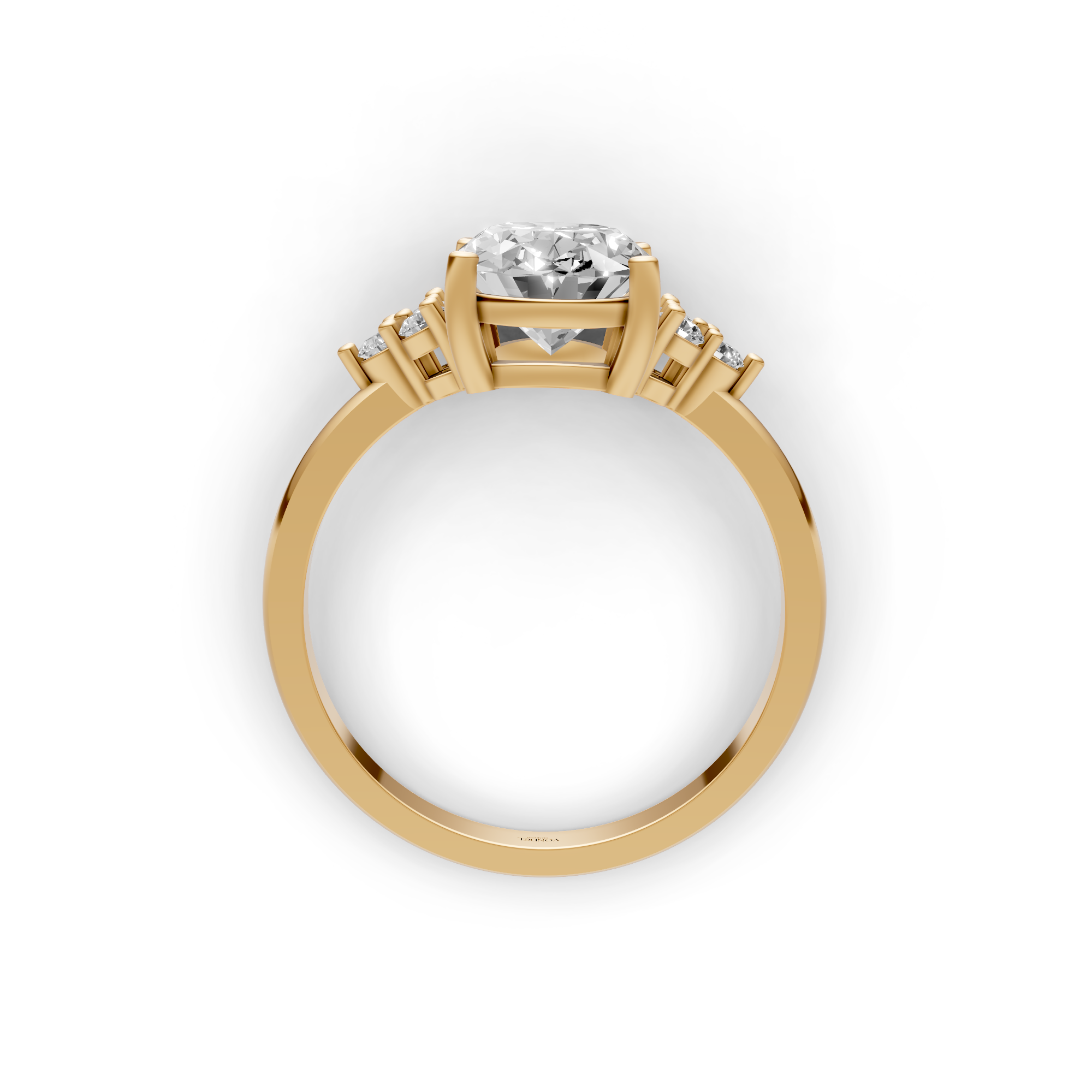 Cindy - Oval Trilogy Cluster Lab Grown Diamond Ring - 18K Gold - 2,17 ct