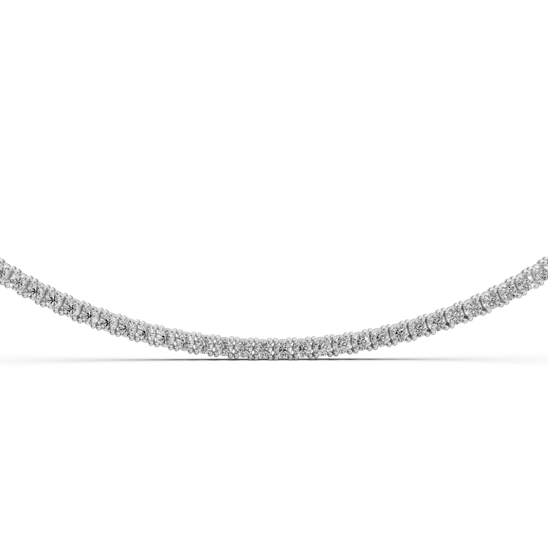 Diamanten Tennis Collier 42 cm - 18K Goud - 6,88 ct