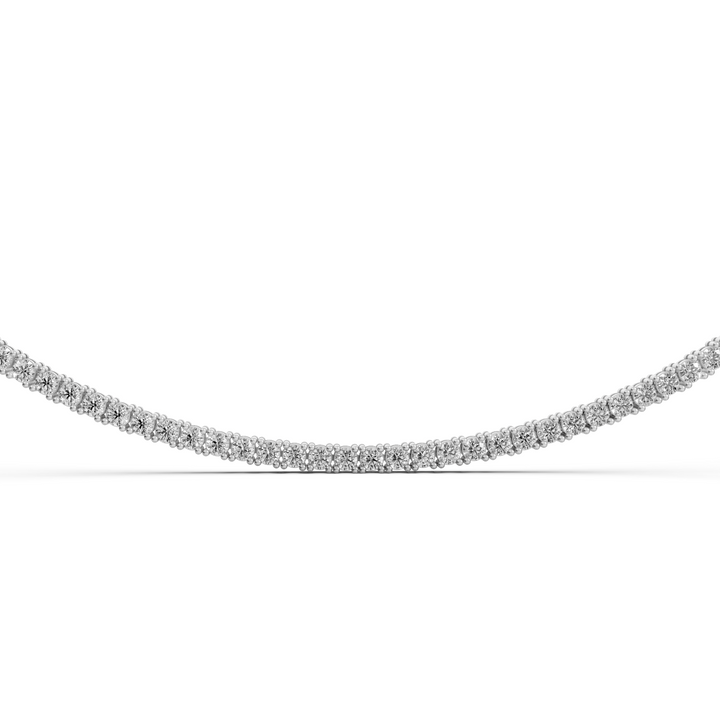 Diamanten Tennis Collier 42 cm - 18K Goud - 6,88 ct