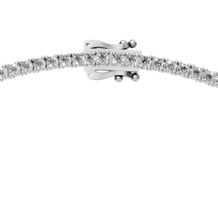 Diamanten Tennis Collier 42 cm - 18K Goud - 6,88 ct