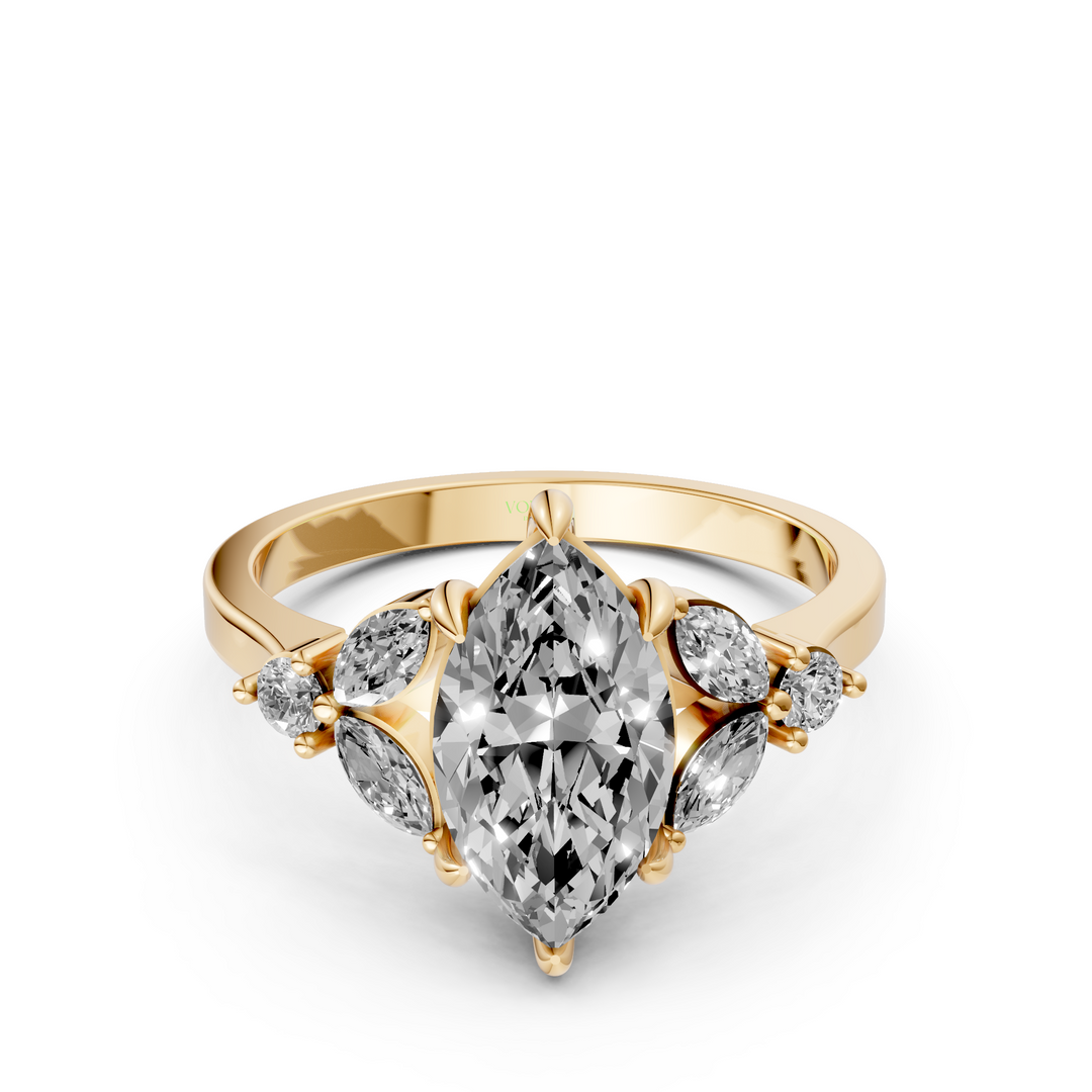 Marquise Multi Diamanten Ring - 1,96 ct