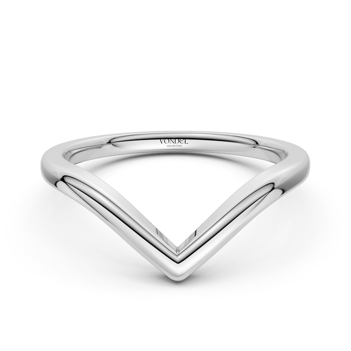 V-vormige gouden ring trouwring