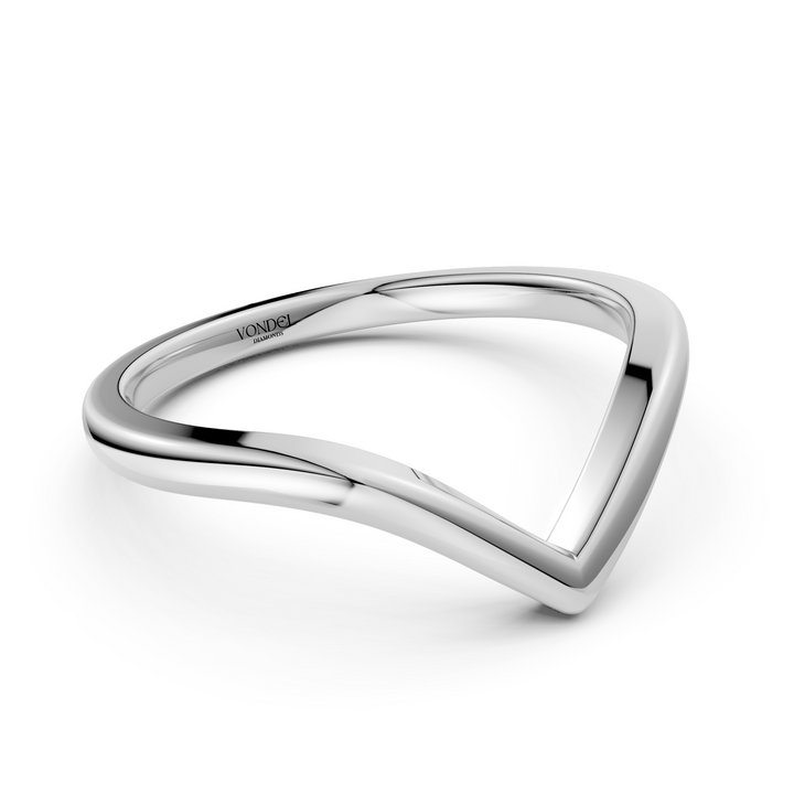 V-vormige gouden ring trouwring