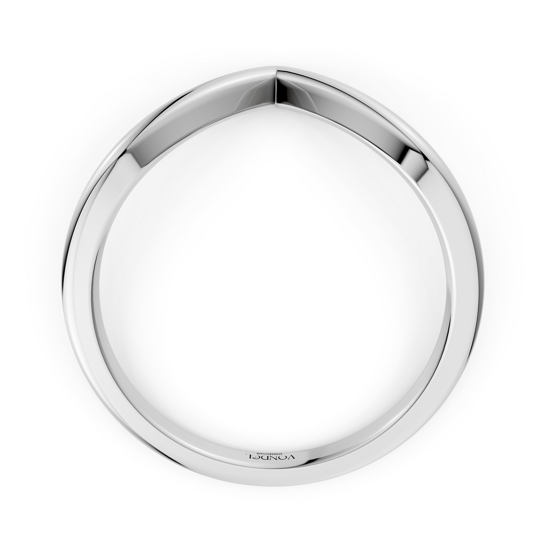 V-vormige gouden ring trouwring