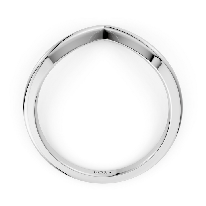 V-vormige gouden ring trouwring