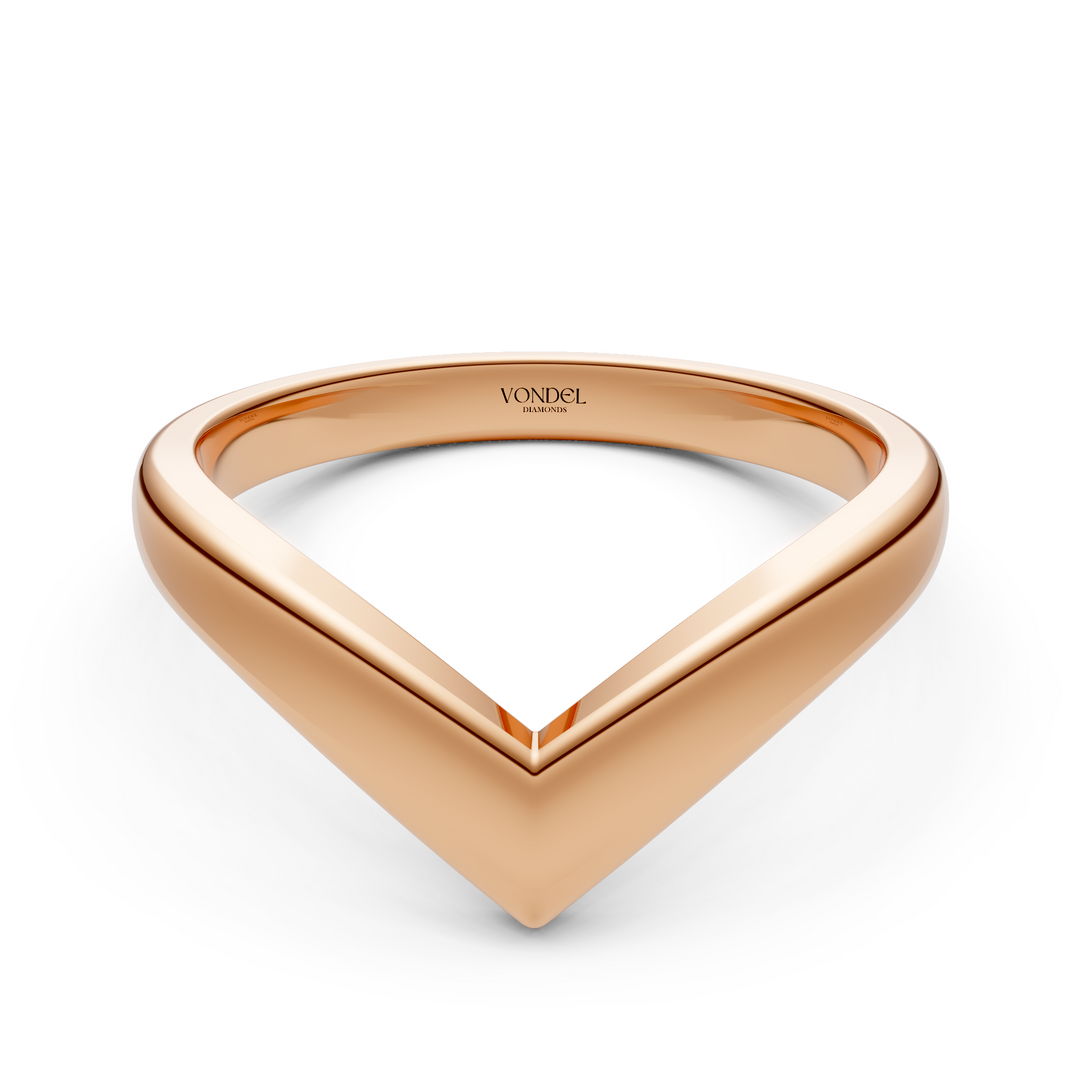 V-Vormige Brede Ring - 18K Geelgoud