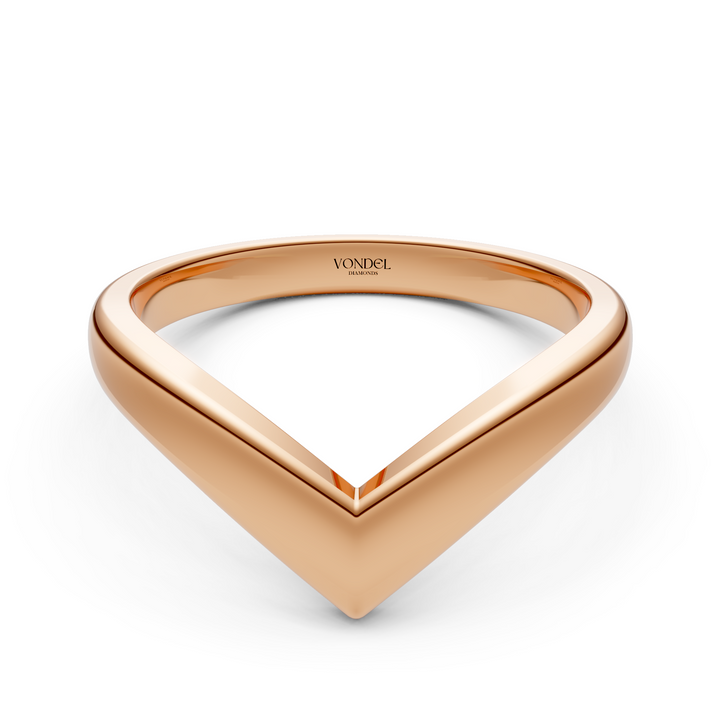 V-Vormige Brede Ring - 18K Geelgoud