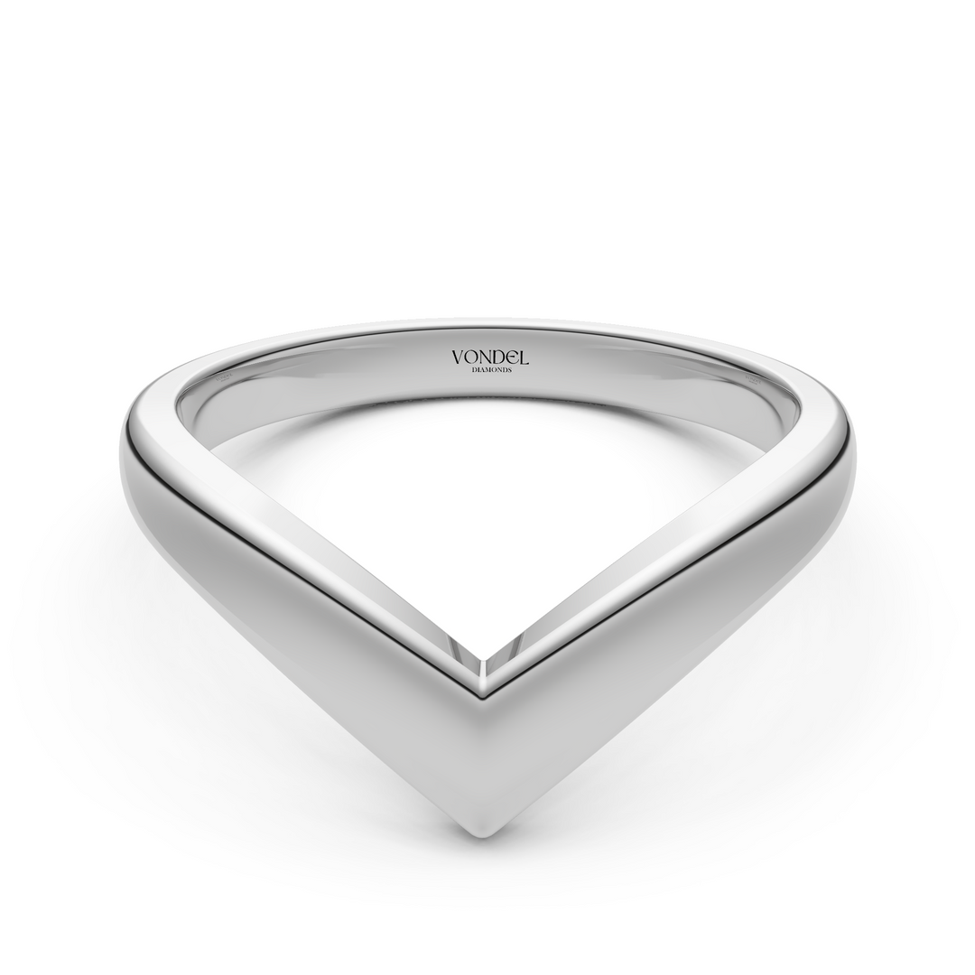 V-Vormige Brede Ring - 18K Geelgoud