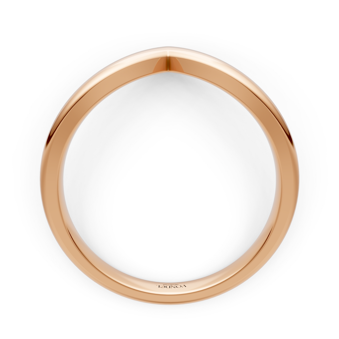 V-Vormige Brede Ring - 18K Geelgoud