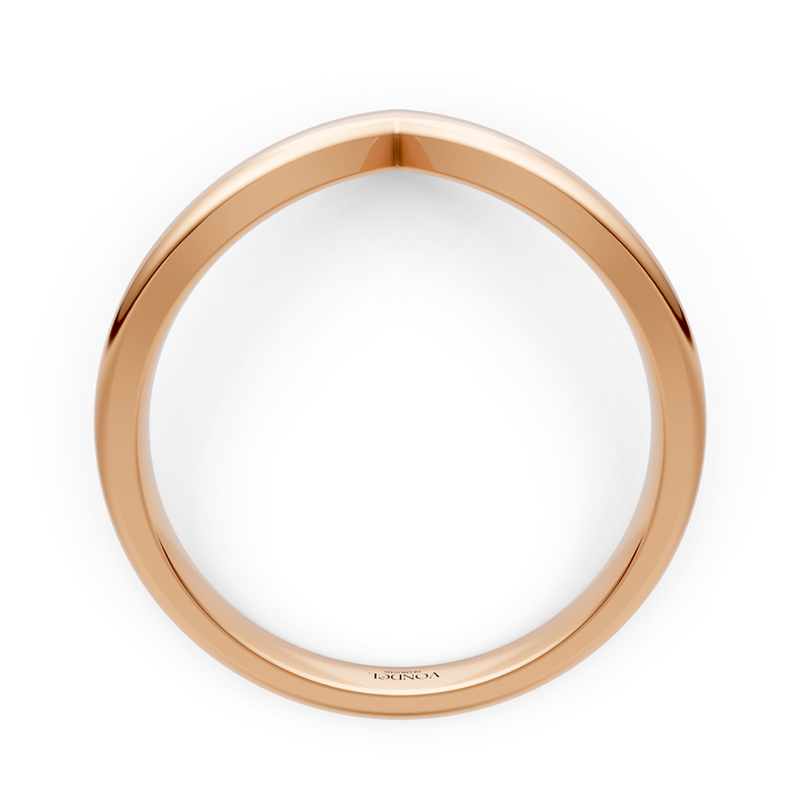 V-Vormige Brede Ring - 18K Geelgoud