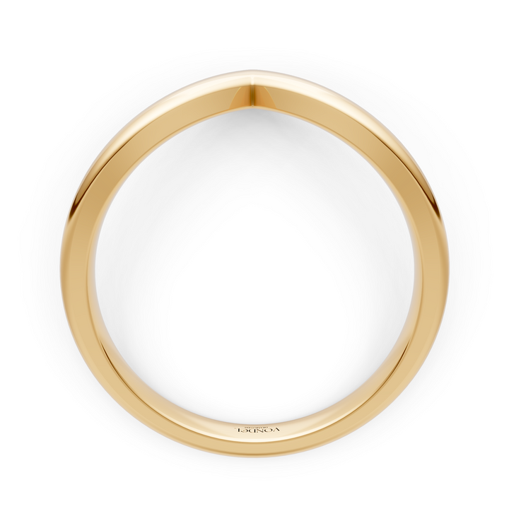 V-Vormige Brede Ring - 18K Geelgoud