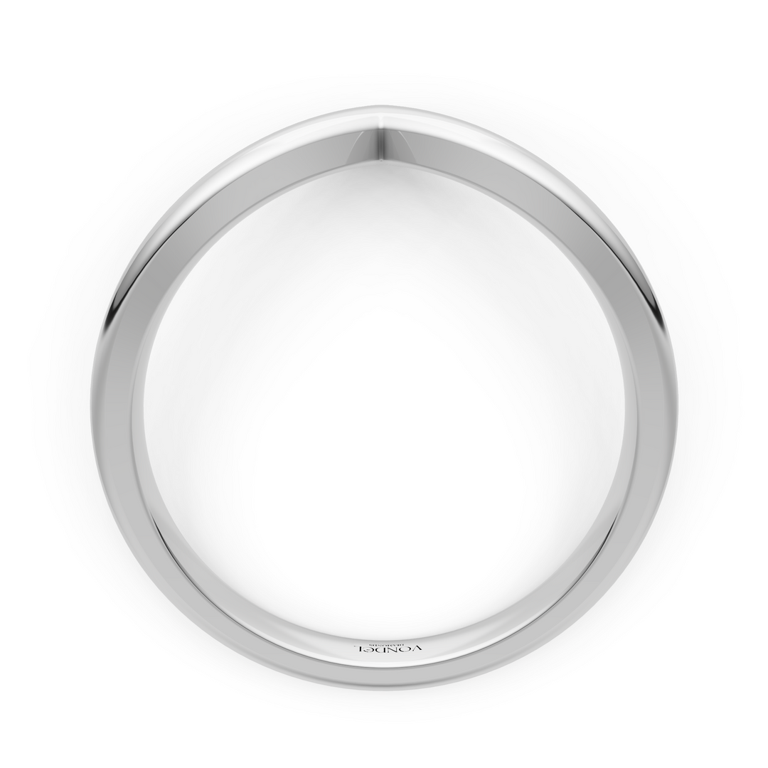 V-Vormige Brede Ring - 18K Geelgoud