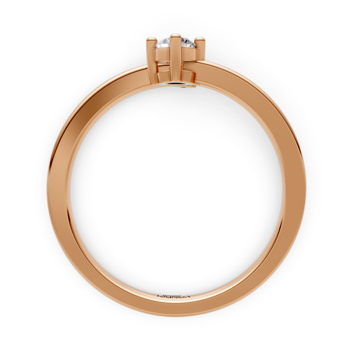 Pinkring Wrap 2 Diamanten - 18K Goud - 0,1 ct